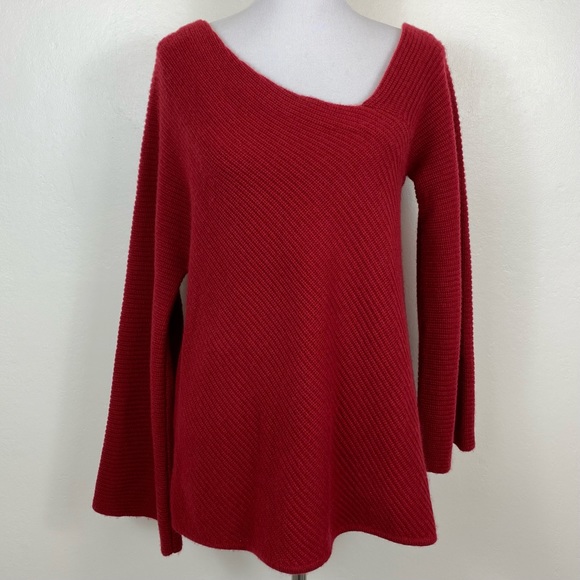 A.L.C. Charly One Shoulder Wool Cashmere Sweater - Picture 3 of 14